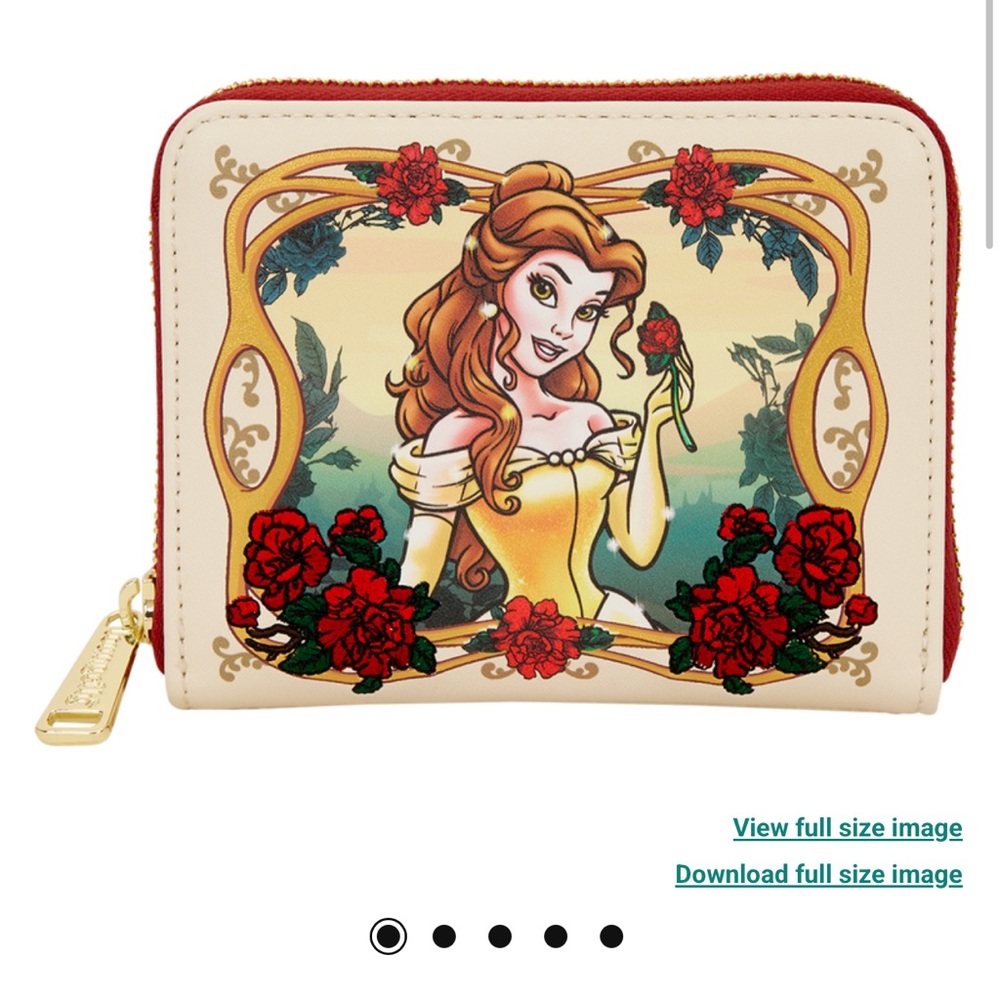 Loungefly Beauty and the Beast Exclusive Belle Floral Mini Backpack & Wallet - Picture 8 of 13